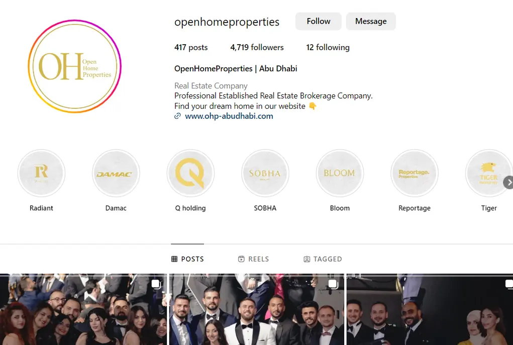 Open Home Properties Instagram profile